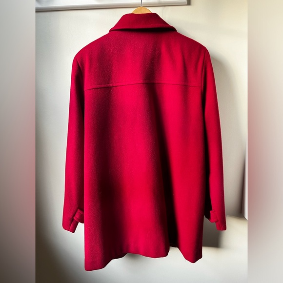 PENDLETON Vintage Red Long Wool Coat Luxury Old Money USA Classic Warm‎ Cozy 14 - Picture 4 of 10